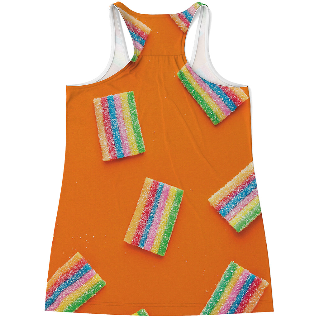 Colorful Gummy Print Women's Racerback Tank Top