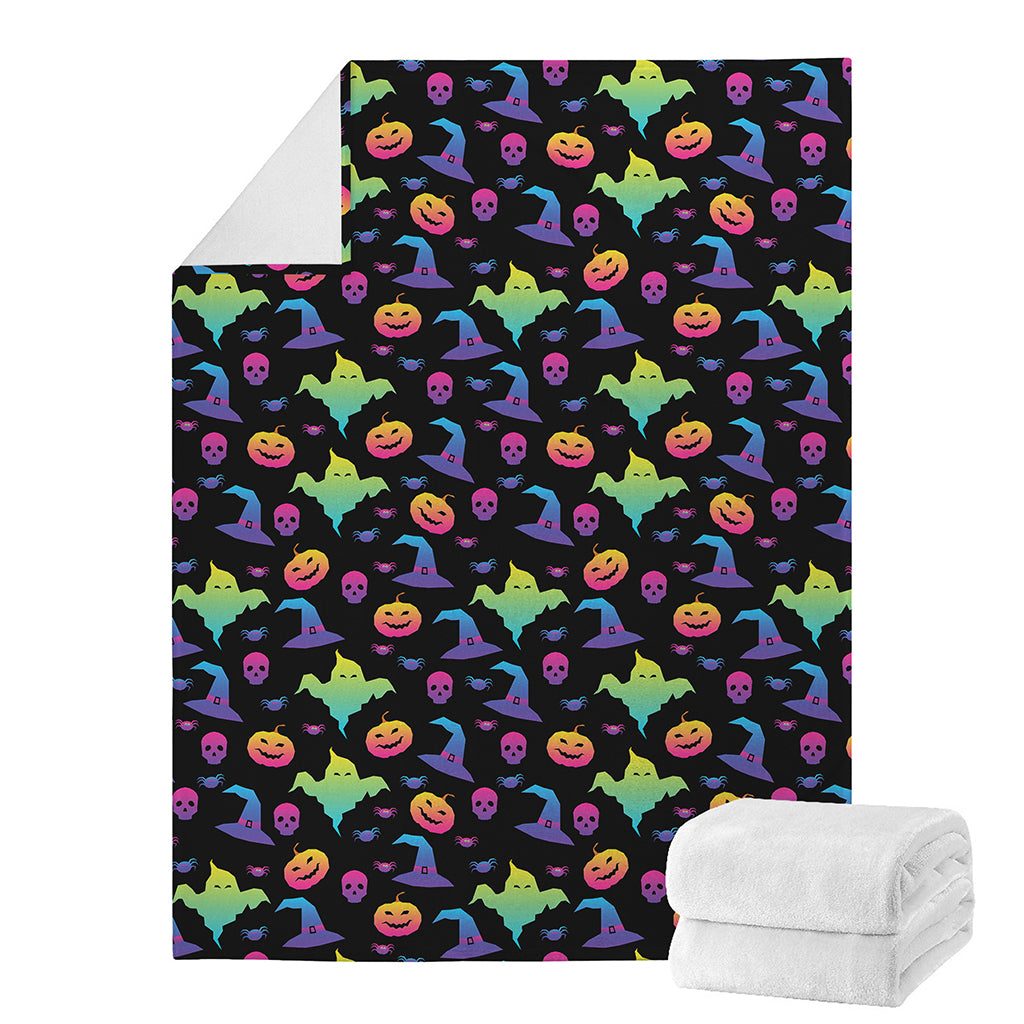 Colorful Halloween Party Pattern Print Blanket