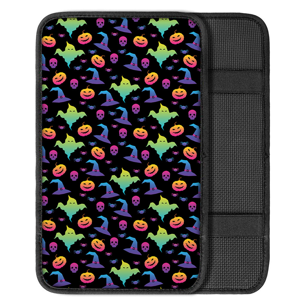 Colorful Halloween Party Pattern Print Car Center Console Cover