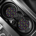 Colorful Halloween Party Pattern Print Car Coasters