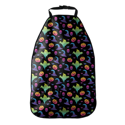 Colorful Halloween Party Pattern Print Car Seat Organizers