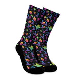 Colorful Halloween Party Pattern Print Crew Socks