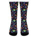 Colorful Halloween Party Pattern Print Crew Socks