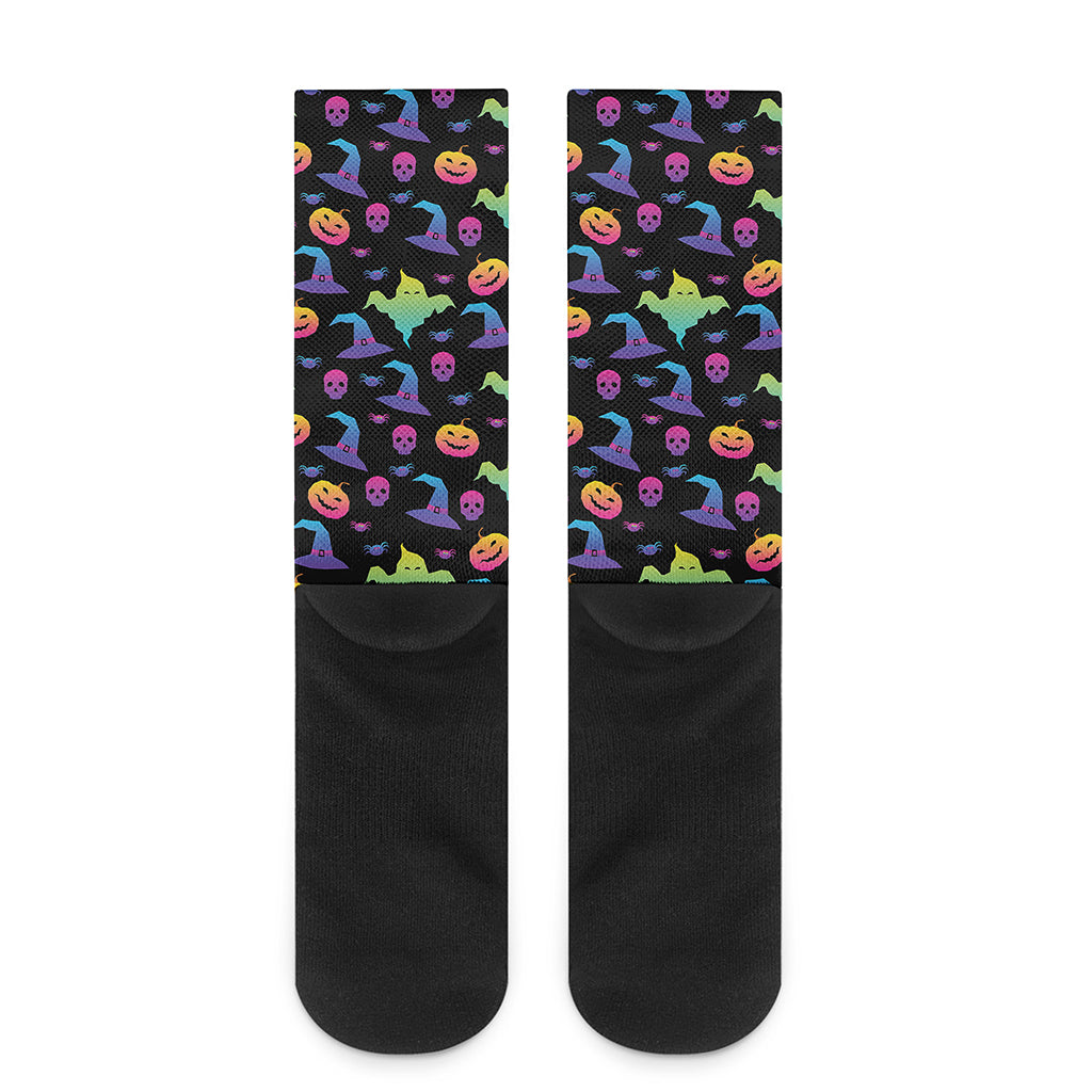 Colorful Halloween Party Pattern Print Crew Socks