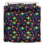 Colorful Halloween Party Pattern Print Duvet Cover Bedding Set