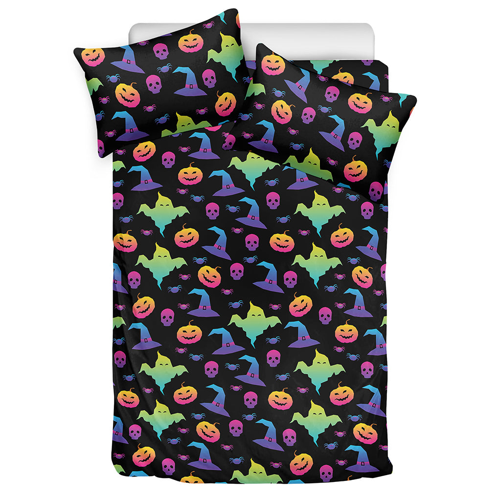Colorful Halloween Party Pattern Print Duvet Cover Bedding Set