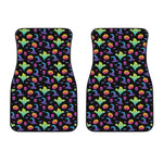 Colorful Halloween Party Pattern Print Front Car Floor Mats