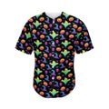 Colorful Halloween Party Pattern Print Men's Baseball Jersey