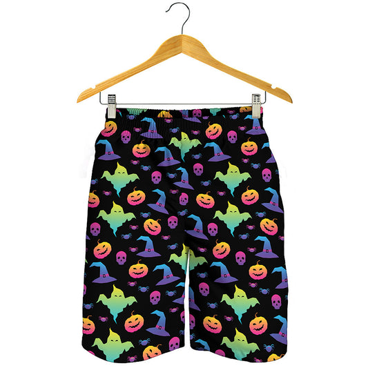 Colorful Halloween Party Pattern Print Men's Shorts