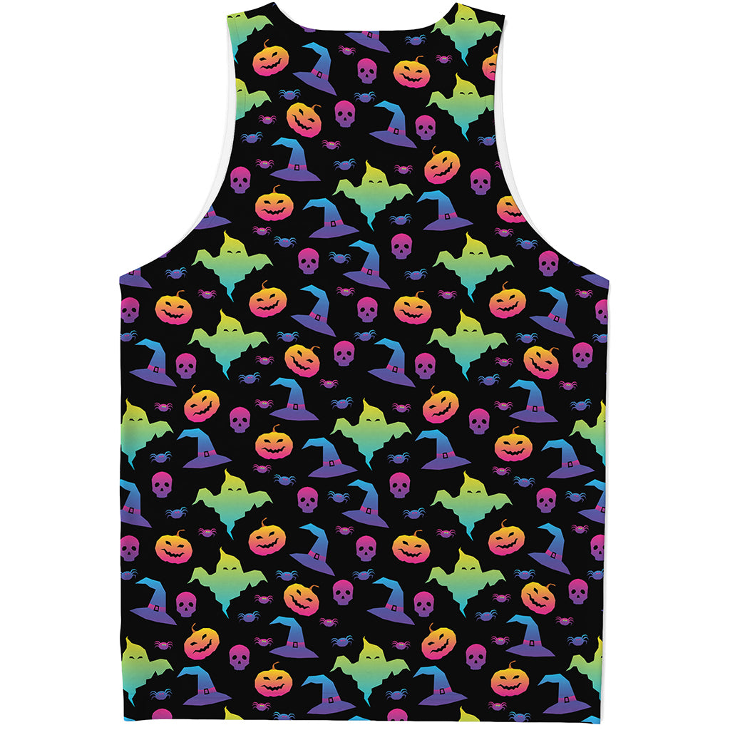 Colorful Halloween Party Pattern Print Men's Tank Top