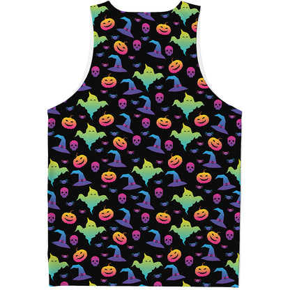 Colorful Halloween Party Pattern Print Men's Tank Top