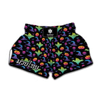 Colorful Halloween Party Pattern Print Muay Thai Boxing Shorts
