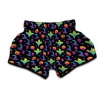 Colorful Halloween Party Pattern Print Muay Thai Boxing Shorts