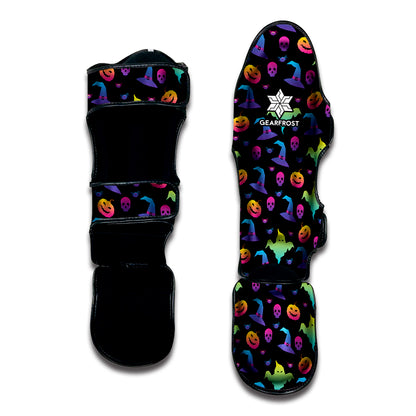 Colorful Halloween Party Pattern Print Muay Thai Shin Guard