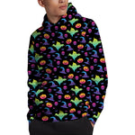 Colorful Halloween Party Pattern Print Pullover Hoodie