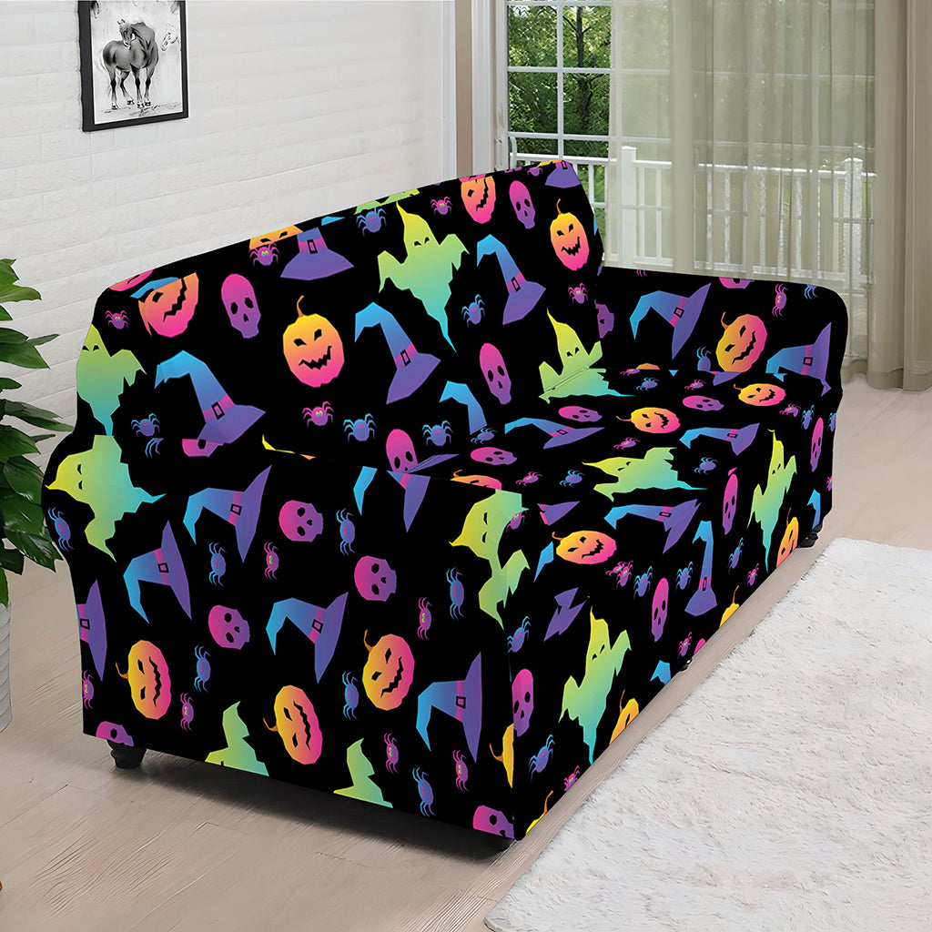 Colorful Halloween Party Pattern Print Sofa Cover