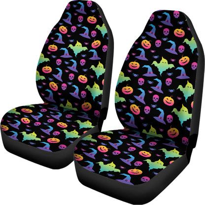 Colorful Halloween Party Pattern Print Universal Fit Car Seat Covers