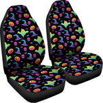 Colorful Halloween Party Pattern Print Universal Fit Car Seat Covers