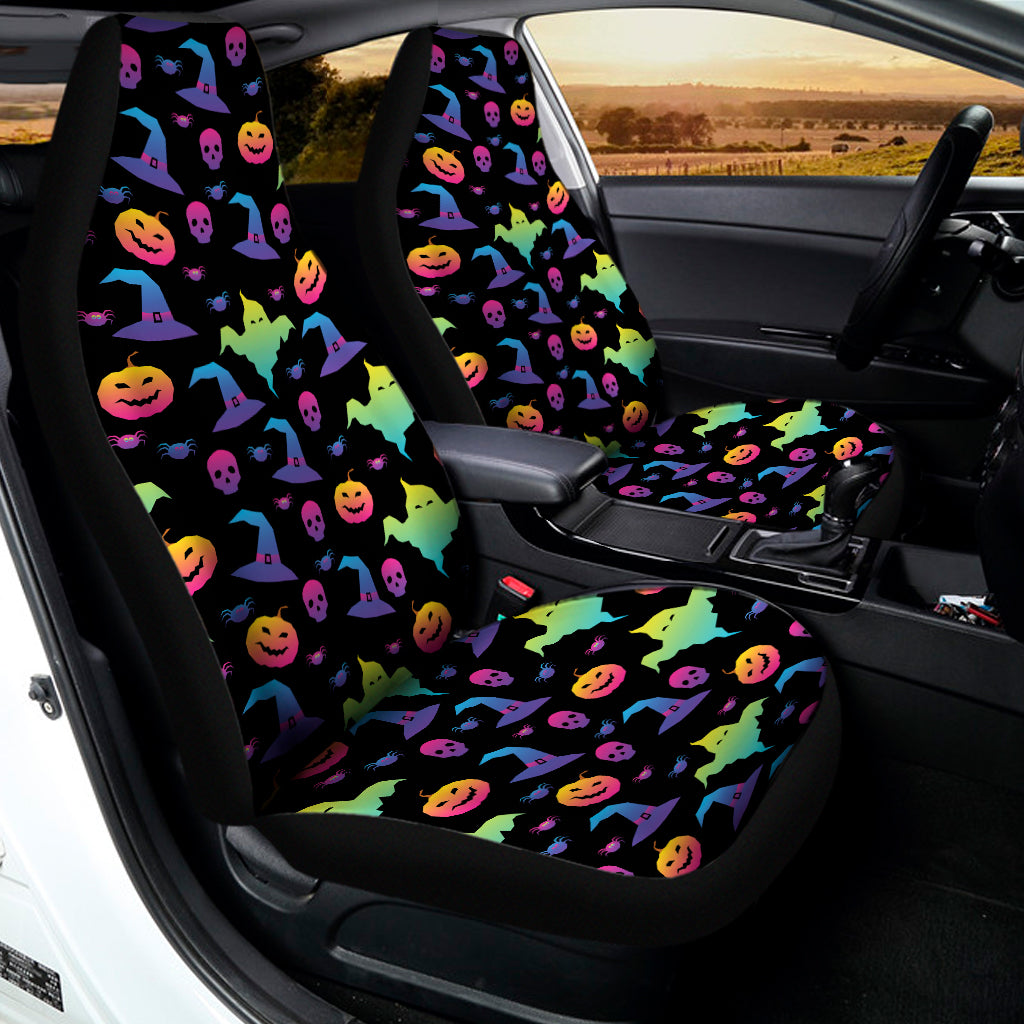 Colorful Halloween Party Pattern Print Universal Fit Car Seat Covers
