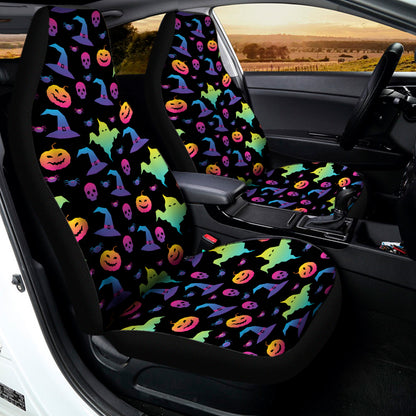 Colorful Halloween Party Pattern Print Universal Fit Car Seat Covers