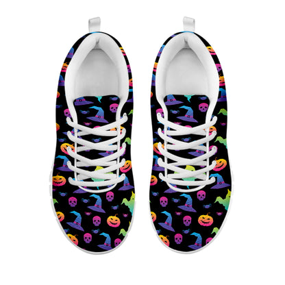 Colorful Halloween Party Pattern Print White Sneakers