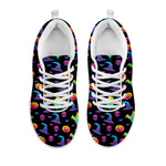 Colorful Halloween Party Pattern Print White Sneakers