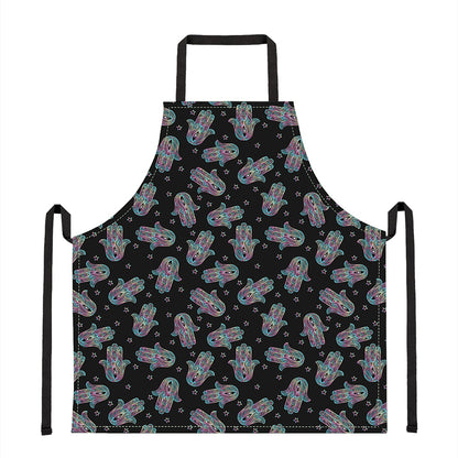 Colorful Hamsa Hand Print Apron