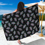 Colorful Hamsa Hand Print Beach Sarong Wrap