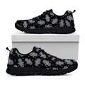Colorful Hamsa Hand Print Black Running Shoes