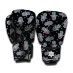 Colorful Hamsa Hand Print Boxing Gloves