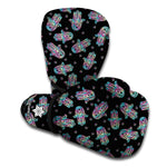 Colorful Hamsa Hand Print Boxing Gloves