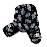 Colorful Hamsa Hand Print Boxing Gloves