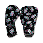 Colorful Hamsa Hand Print Boxing Gloves