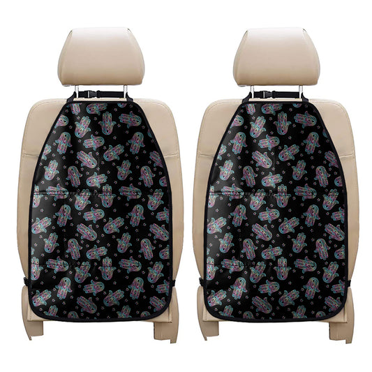 Colorful Hamsa Hand Print Car Seat Organizers