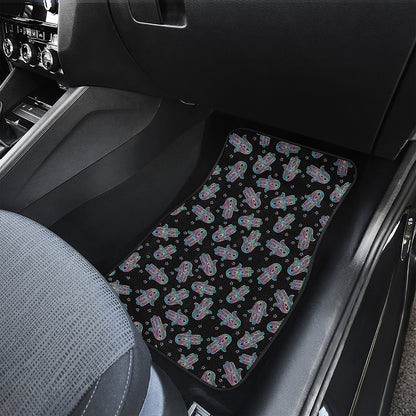 Colorful Hamsa Hand Print Front Car Floor Mats