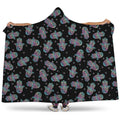 Colorful Hamsa Hand Print Hooded Blanket