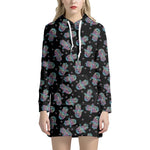 Colorful Hamsa Hand Print Hoodie Dress