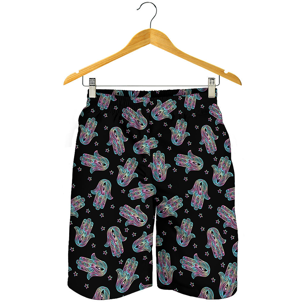 Colorful Hamsa Hand Print Men's Shorts