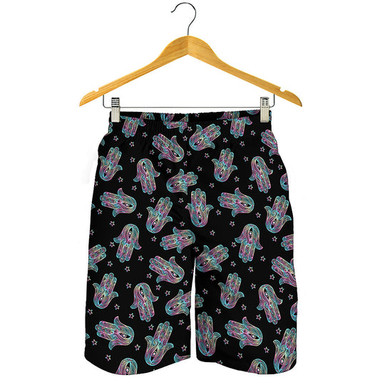Colorful Hamsa Hand Print Men's Shorts
