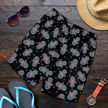 Colorful Hamsa Hand Print Men's Shorts