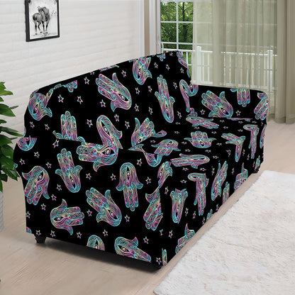 Colorful Hamsa Hand Print Sofa Cover