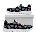 Colorful Hamsa Hand Print White Running Shoes