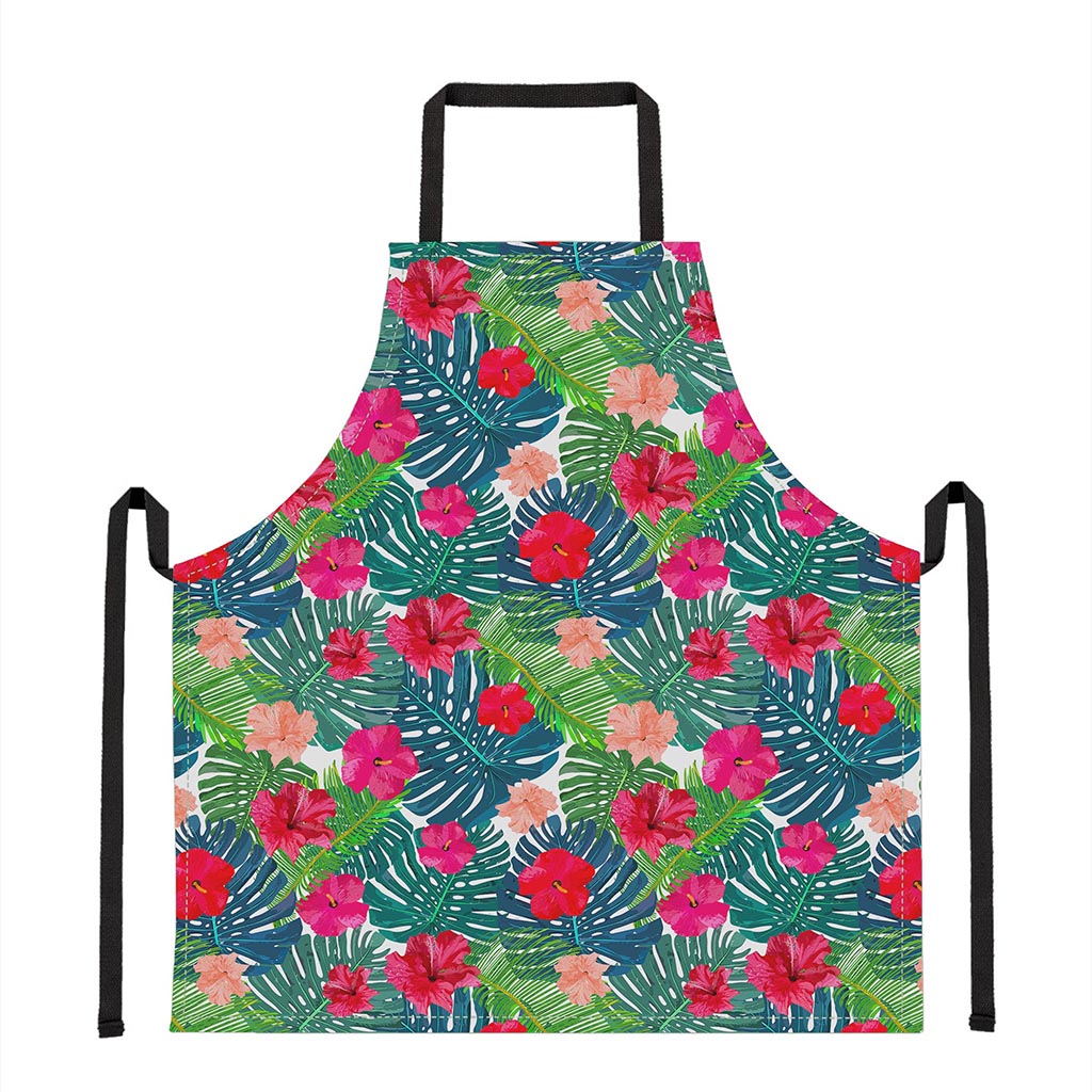 Colorful Hawaii Floral Pattern Print Apron