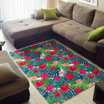 Colorful Hawaii Floral Pattern Print Area Rug GearFrost