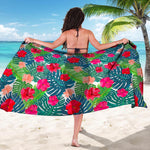 Colorful Hawaii Floral Pattern Print Beach Sarong Wrap