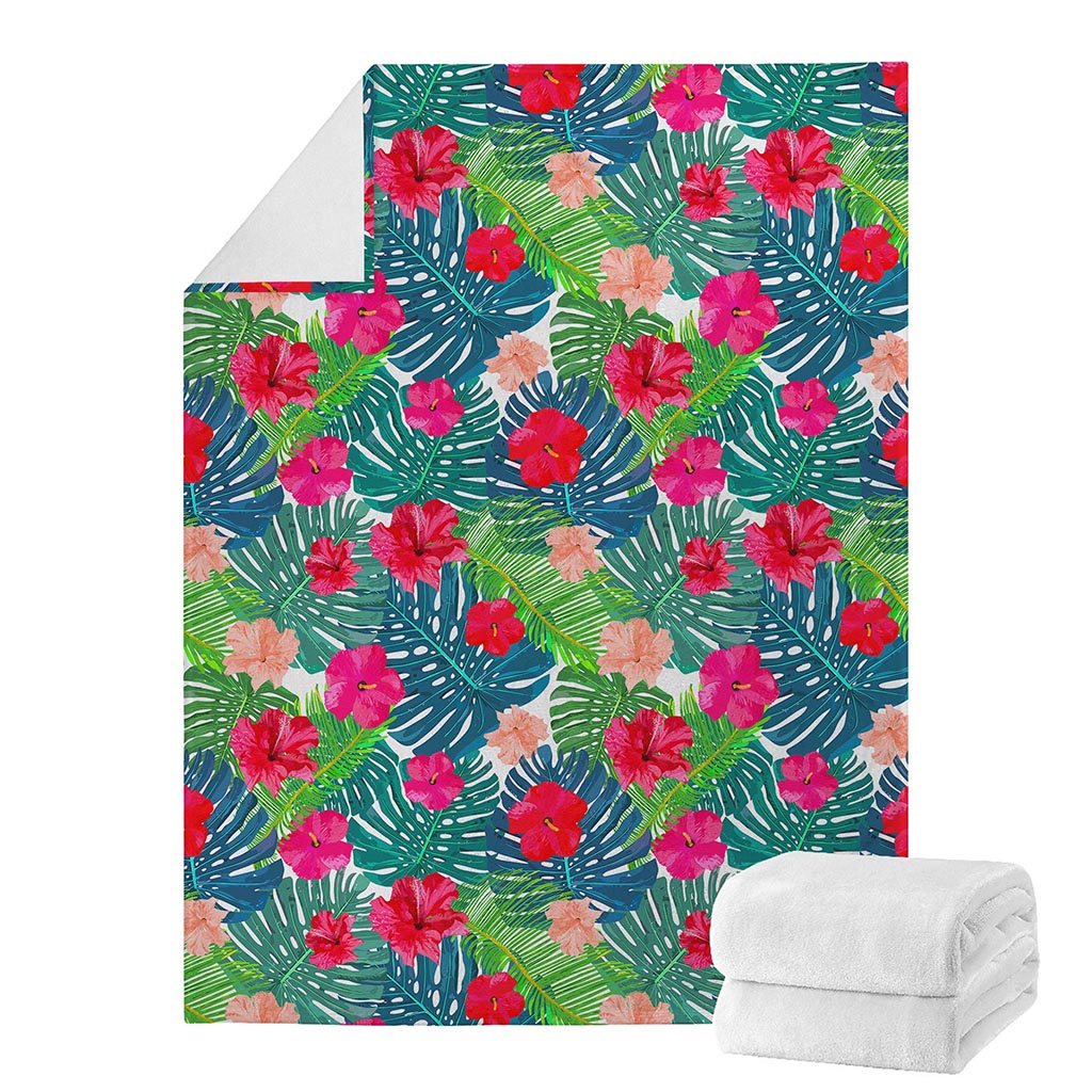 Colorful Hawaii Floral Pattern Print Blanket