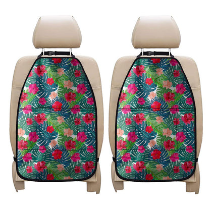 Colorful Hawaii Floral Pattern Print Car Seat Organizers