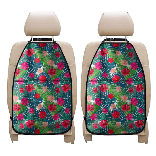 Colorful Hawaii Floral Pattern Print Car Seat Organizers