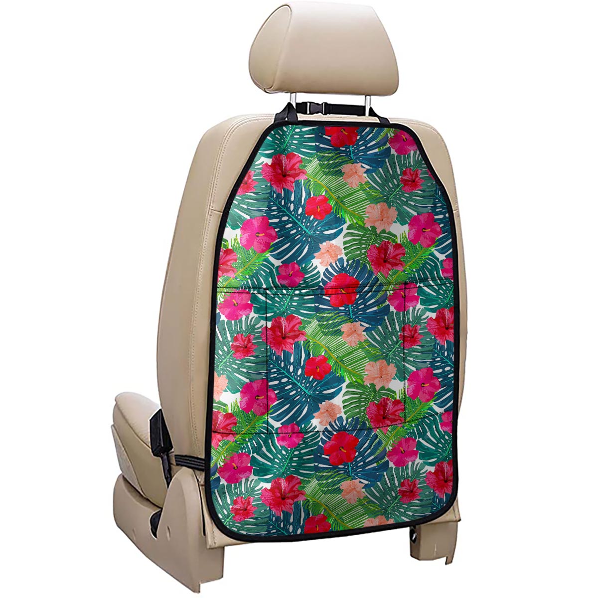 Colorful Hawaii Floral Pattern Print Car Seat Organizers