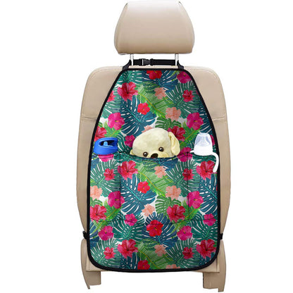 Colorful Hawaii Floral Pattern Print Car Seat Organizers